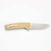 GT-T0067 folding knife features D2 steel blade with stonewash finish, G10 handle and ball bearing pivot. Compact lightweight EDC pocket knife for camping, outdoor daily carry.
