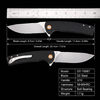 Tunaife knife 3.43"D2 Steel Blade Ball Bearing Flipper Knife G10 Handle EDC Pocket Knife With Clip