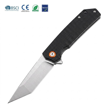 High Hardness 59-60HRC D2 Pocket Folding Knife GT-T0066 Stone Wash Finish G10 Handle Outdoor EDC Knife