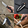 High Hardness 59-60HRC D2 Pocket Folding Knife GT-T0066 Stone Wash Finish G10 Handle Outdoor EDC Knife
