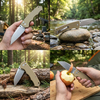 GT-T0065 Compact EDC Folding Knife, D2 Blade G10 Handle Button Lock Outdoor Utility Pocket Knife