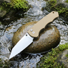GT-T0065 Compact EDC Folding Knife, D2 Blade G10 Handle Button Lock Outdoor Utility Pocket Knife