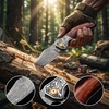 Tunafire Knife Damascus blade Wood Handle Ball Bearing Flipper knife Durable defense Cutter Tool Tunafire Knife Damascus blade Wood Handle Ball Bearing Flipper knife Durable defense Cutter Tool