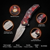 Tunafire Knife EDC Camping Hunting Damascus steel Blade Carbon fiber Handle Hiking Tool Tunafire Knife EDC Camping Hunting Damascus steel Blade Carbon fiber Handle Hiking Tool