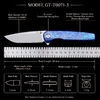 GT‑T0071‑3 folding knife,VG‑10 steel pocket knife,titanium handle edc knife,ceramic ball bearing foldable knife,titanium anodized everyday carry knife GT‑T0071‑3 folding knife,VG‑10 steel pocket knife,titanium handle edc knife,ceramic ball bearing foldable knife,titanium anodized everyday carry knife