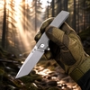 Premium Folding Knife VG10 Steel Blade Gray Titanium Handle Camping Survival Knife GT-T0077 Premium Folding Knife VG10 Steel Blade Gray Titanium Handle Camping Survival Knife GT-T0077