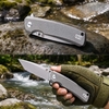 Premium Folding Knife VG10 Steel Blade Gray Titanium Handle Camping Survival Knife GT-T0077 Premium Folding Knife VG10 Steel Blade Gray Titanium Handle Camping Survival Knife GT-T0077