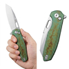 Tunafire Button Lock Folding knife 60HRC VG10 Blade Titanium Alloy Handle knife outdoor edc tool