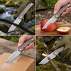 Premium Folding Knife VG10 Steel Blade Gray Titanium Handle Camping Survival Knife GT-T0077 Premium Folding Knife VG10 Steel Blade Gray Titanium Handle Camping Survival Knife GT-T0077