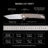 Premium Folding Knife VG10 Steel Blade Gray Titanium Handle Camping Survival Knife GT-T0077 Premium Folding Knife VG10 Steel Blade Gray Titanium Handle Camping Survival Knife GT-T0077