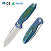 Tunafire Button Lock Folding knife 60HRC VG10 Blade Titanium Alloy Handle knife outdoor edc tool Tunafire Button Lock Folding knife 60HRC VG10 Blade Titanium Alloy Handle knife outdoor edc tool