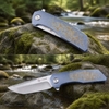 GT-T0075 EDC Folding Knife, VG-10 Blade 59-60HRC Titanium Alloy Handle Pocket Knife with Ceramic Ball Bearing for Outdoor Collection GT-T0075 EDC Folding Knife, VG-10 Blade 59-60HRC Titanium Alloy Handle Pocket Knife with Ceramic Ball Bearing for Outdoor Collection