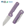 GT-T0070-6 Portable EDC Folding Knife Sharp VG10 Blade Titanium Alloy Handle Outdoor  Survival Tool