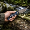 Folding Knife 3.07" Yellow brass Damascus steel Blade Blue Carbon fiber Flipper Knife Outdoor Survival Tool Folding Knife 3.07" Yellow brass Damascus steel Blade Blue Carbon fiber Flipper Knife Outdoor Survival Tool