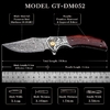Tunafire Knife Damascus blade Wood Handle Ball Bearing Flipper knife Durable defense Cutter Tool Tunafire Knife Damascus blade Wood Handle Ball Bearing Flipper knife Durable defense Cutter Tool