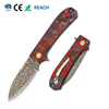 GT-DM044-2 VG10 Copper Damascus Folding Knife Carbon Fiber Handle Ball Bearing EDC Pocket Knife 58-59HRC