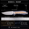 RKMP Portable Pocket Folding Knife M390 58-60HRC DLC Coated Blade Titanium Handle RKMP Portable Pocket Folding Knife M390 58-60HRC DLC Coated Blade Titanium Handle