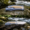 RKMP Portable Pocket Folding Knife M390 58-60HRC DLC Coated Blade Titanium Handle RKMP Portable Pocket Folding Knife M390 58-60HRC DLC Coated Blade Titanium Handle