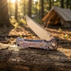 CNC Machined Anodized Titanium Knife GT-T0039-1 Stone Wash VG-10 Steel High Hardness Collectible EDC Knife Gift for Men CNC Machined Anodized Titanium Knife GT-T0039-1 Stone Wash VG-10 Steel High Hardness Collectible EDC Knife Gift for Men