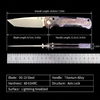 CNC Machined Anodized Titanium Knife GT-T0039-1 Stone Wash VG-10 Steel High Hardness Collectible EDC Knife Gift for Men CNC Machined Anodized Titanium Knife GT-T0039-1 Stone Wash VG-10 Steel High Hardness Collectible EDC Knife Gift for Men