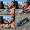Tunaifire GT-T0070-3 VG10 Folding Knife | Luminous Carbon Fiber Handle, Stone Wash, Smooth Ball Bearing Tunaifire GT-T0070-3 VG10 Folding Knife | Luminous Carbon Fiber Handle, Stone Wash, Smooth Ball Bearing