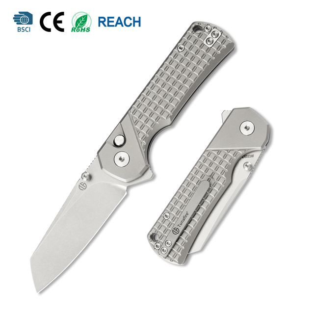 Titanium alloy Folding Knife M390 Blade Outdoor Hunting EDC Pocket Knife for Men Gift GT-T0081