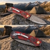 GT-DM044-2 VG10 Copper Damascus Folding Knife Carbon Fiber Handle Ball Bearing EDC Pocket Knife 58-59HRC GT-DM044-2 VG10 Copper Damascus Folding Knife Carbon Fiber Handle Ball Bearing EDC Pocket Knife 58-59HRC