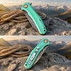 GT-DM055 Damascus folding knife with colorful G10 handle, 58-60HRC sharp hardness, lightweight 87g portable EDC pocket knife for daily carry, camping & outdoor use, comes with gift black box. GT-DM055 Damascus folding knife with colorful G10 handle, 58-60HRC sharp hardness, lightweight 87g portable EDC pocket knife for daily carry, camping & outdoor use, comes with gift black box.