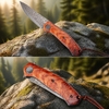 GT‑K4020‑3 Folding Pocket Knife, Brass Damascus Pattern Blade with VG10 Steel Core 58‑59HRC, Yellow Sandalwood Handle, Ball Bearing Opening, Lightweight Collectible EDC Knife with Black Gift Box GT‑K4020‑3 Folding Pocket Knife, Brass Damascus Pattern Blade with VG10 Steel Core 58‑59HRC, Yellow Sandalwood Handle, Ball Bearing Opening, Lightweight Collectible EDC Knife with Black Gift Box