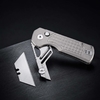 Mini folding utility knife Carbon steel Blade Titanium alloy Handle Outdoor EDC Tool Mini folding utility knife Carbon steel Blade Titanium alloy Handle Outdoor EDC Tool