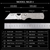 Mini folding utility knife Carbon steel Blade Titanium alloy Handle Outdoor EDC Tool Mini folding utility knife Carbon steel Blade Titanium alloy Handle Outdoor EDC Tool