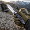 Blue Carbon Fiber Button Lock Folding Knife Triple Steel 60HRC EDC Pocket Knife GT-T0044-6 Blue Carbon Fiber Button Lock Folding Knife Triple Steel 60HRC EDC Pocket Knife GT-T0044-6