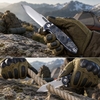 Blue Carbon Fiber Button Lock Folding Knife Triple Steel 60HRC EDC Pocket Knife GT-T0044-6 Blue Carbon Fiber Button Lock Folding Knife Triple Steel 60HRC EDC Pocket Knife GT-T0044-6