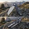 Blue Carbon Fiber Button Lock Folding Knife Triple Steel 60HRC EDC Pocket Knife GT-T0044-6 Blue Carbon Fiber Button Lock Folding Knife Triple Steel 60HRC EDC Pocket Knife GT-T0044-6