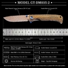 GT-DM035-2 Folding Pocket Knife Copper Damascus Blade VG10 Steel Core G10 Handle Knife EDC Outdoor Survival Tools