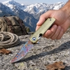 Premium Aviation Aluminum Handle Damascus Pocket Knife Outdoor Daily Carry Collection Knife