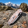 Tunafire GT-T0044-6 | 3.39" Triple steel Blade | Fiberglass copper + aluminumHandle | Button Liner Lock | TUNAFIRE Tunafire GT-T0044-6 | 3.39" Triple steel Blade | Fiberglass copper + aluminumHandle | Button Liner Lock | TUNAFIRE