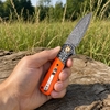 GT-DM050 Folding Knife, 3.31in Effective Cutting Edge Orange Bone Handle, 160g Lightweight Daily Carry Damascus Knife for Camping Hunting Gift GT-DM050 Folding Knife, 3.31in Effective Cutting Edge Orange Bone Handle, 160g Lightweight Daily Carry Damascus Knife for Camping Hunting Gift