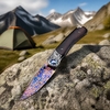 GT-DM054 Folding Pocket Knife Rosewood Handle damascus collection knife edc camping pocket tool
