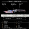 GT-DM054 Folding Pocket Knife Rosewood Handle damascus collection knife edc camping pocket tool