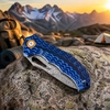GT-DM021 compact Damascus folding knife with stylish two-tone G10 handle, smooth ball bearing pivot & 59-60HRC sharp blade. 110g lightweight mini EDC knife for daily carry, camping & collection, retail black gift box included. GT-DM021 compact Damascus folding knife with stylish two-tone G10 handle, smooth ball bearing pivot & 59-60HRC sharp blade. 110g lightweight mini EDC knife for daily carry, camping & collection, retail black gift box included.