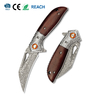 Tunafire GT-989 Folding Knife, 76-Layer Damascus Steel Pocket Knife, rosewood Handle, Built-in Bearing EDC Knife Tunafire GT-989 Folding Knife, 76-Layer Damascus Steel Pocket Knife, rosewood Handle, Built-in Bearing EDC Knife