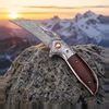 Tunafire GT-989 Folding Knife, 76-Layer Damascus Steel Pocket Knife, rosewood Handle, Built-in Bearing EDC Knife Tunafire GT-989 Folding Knife, 76-Layer Damascus Steel Pocket Knife, rosewood Handle, Built-in Bearing EDC Knife