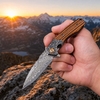 Tunafire knife GT-DM023 Collectible Damascus Pocket Knife, Ball Bearing Pivot, Natural Zebrawood Handle for Daily Carry Tunafire knife GT-DM023 Collectible Damascus Pocket Knife, Ball Bearing Pivot, Natural Zebrawood Handle for Daily Carry