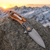 Tunafire knife GT-DM023 Collectible Damascus Pocket Knife, Ball Bearing Pivot, Natural Zebrawood Handle for Daily Carry Tunafire knife GT-DM023 Collectible Damascus Pocket Knife, Ball Bearing Pivot, Natural Zebrawood Handle for Daily Carry