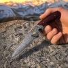 Portable GT-DM023 Folding Knife, Damascus Steel Blade, Safflower Wood Grip Ball Bearing Knife for Camping & Gifts Tunafire Knife Portable GT-DM023 Folding Knife, Damascus Steel Blade, Safflower Wood Grip Ball Bearing Knife for Camping & Gifts Tunafire Knife