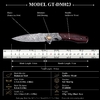 Portable GT-DM023 Folding Knife, Damascus Steel Blade, Safflower Wood Grip Ball Bearing Knife for Camping & Gifts Tunafire Knife Portable GT-DM023 Folding Knife, Damascus Steel Blade, Safflower Wood Grip Ball Bearing Knife for Camping & Gifts Tunafire Knife