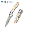 76 Layers Damascus Steel Pocket Knife GT-DM014, Ball Bearing Opening Decorative Folding Knife Tunafire