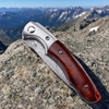 Tunafire GT-DM014 Damascus Folding Pocket Knife, 59-60HRC Sharp Blade, Steel Head Rosewood Handle EDC Tool Tunafire GT-DM014 Damascus Folding Pocket Knife, 59-60HRC Sharp Blade, Steel Head Rosewood Handle EDC Tool