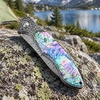 GT-DM017 76-Layer Damascus Folding Knife, Engraved Bolster & Colored BeadsHandle Ball Bearing EDC Pocket Knife GT-DM017 76-Layer Damascus Folding Knife, Engraved Bolster & Colored BeadsHandle Ball Bearing EDC Pocket Knife